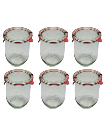 Słoiki i Dodatki - Słoiki WECK 6szt/ szkl. wieko,gumka, bl słoik 1l 1062ml TULIP - product 3