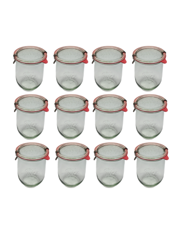 Słoiki i Dodatki - Słoiki WECK 12szt/ szkl. wieko,gumka, bl słoik 1l 1062ml TULIP - product 3