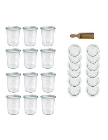 Słoiki i Dodatki - Słoiki WECK x12 / szklane wieko, miarka słoik 160ml MOLD - product 3