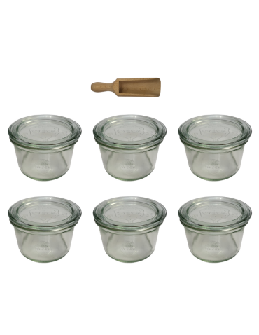 Słoiki i Dodatki - Słoiki WECK 6szt / szklane wieko, miarka słoik 200ml MOLD - produkt 3