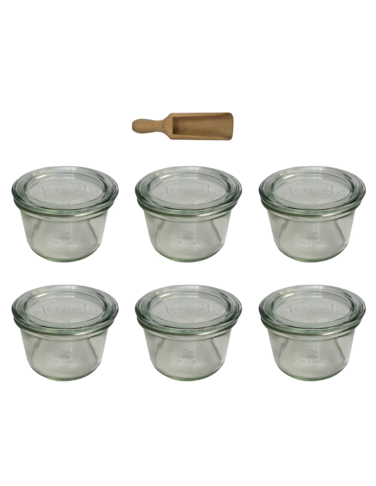 Słoiki i Dodatki - Słoiki WECK 6szt / szklane wieko, miarka słoik 200ml MOLD - produkt b2b.wamar.biz 3