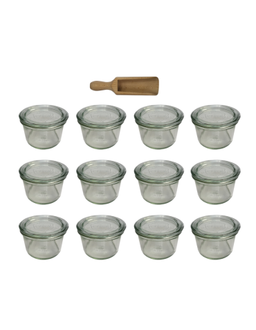 Słoiki i Dodatki - Słoiki WECK 12szt / szklane wieko, miarka słoik 200ml MOLD - product 3