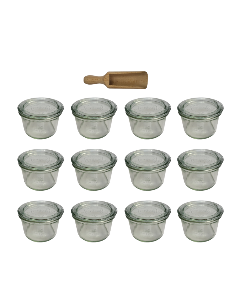 Słoiki i Dodatki - Słoiki WECK 12szt / szklane wieko, miarka słoik 200ml MOLD - product b2b.wamar.biz 3