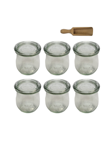 Słoiki i Dodatki - Słoiki WECK 6szt/ szklane wieko, miarka słoik 220ml TULIP - product 3