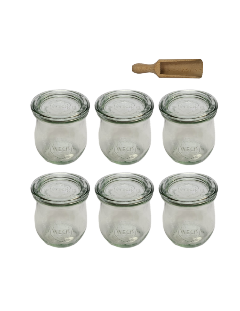Słoiki i Dodatki - Słoiki WECK 6szt/ szklane wieko, miarka słoik 220ml TULIP - product b2b.wamar.biz 3