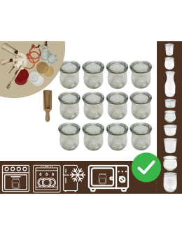 Słoiki WECK 12szt/ szklane wieko, miarka słoik 220ml TULIP