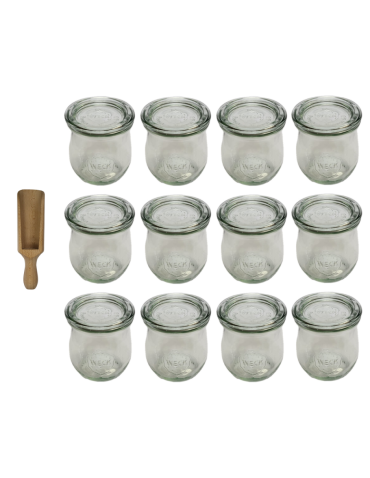 Słoiki i Dodatki - Słoiki WECK 12szt/ szklane wieko, miarka słoik 220ml TULIP - product 3