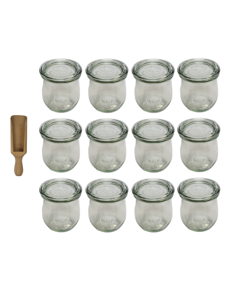 Słoiki i Dodatki - Słoiki WECK 12szt/ szklane wieko, miarka słoik 220ml TULIP - product b2b.wamar.biz 3
