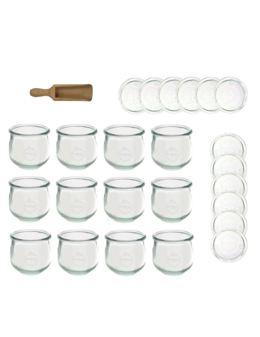 Słoiki i Dodatki - Słoiki WECK 12szt/ szklane wieko, miarka słoik 370ml TULIP - product 3