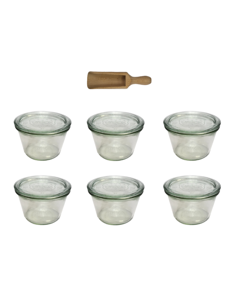 Słoiki i Dodatki - Słoiki WECK 6szt/ szklane wieko, miarka słoik 370ml MOLD - product b2b.wamar.biz 3