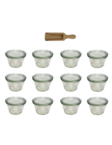 Słoiki i Dodatki - Słoiki WECK 12szt/ szklane wieko, miarka słoik 370ml MOLD - product 3