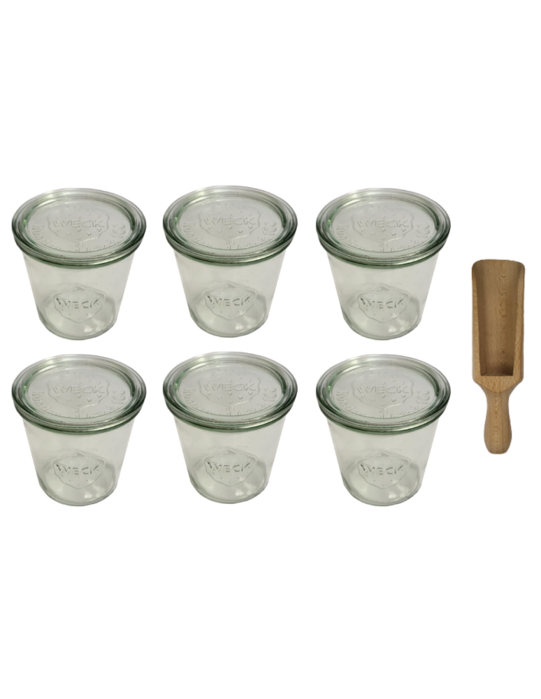 Słoiki i Dodatki - Słoiki WECK 6szt/ szklane wieko, miarka słoik 580ml MOLD - product b2b.wamar.biz 3