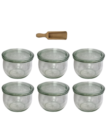 Słoiki i Dodatki - Słoiki WECK 6szt/ szklane wieko, miarka słoik 580ml TULIP - product 3