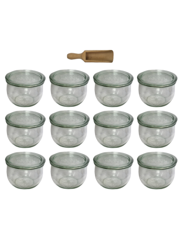 Słoiki i Dodatki - Słoiki WECK 12szt/ szklane wieko, miarka słoik 580ml TULIP - product 3