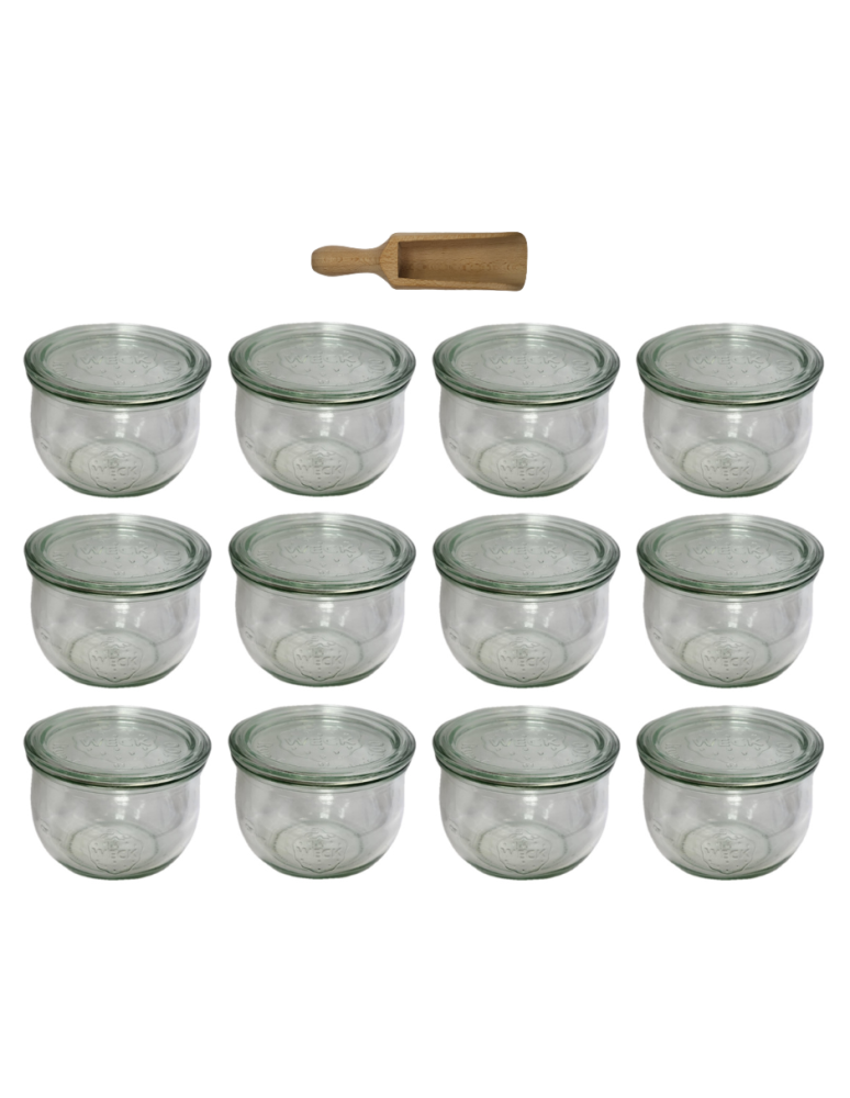 Słoiki i Dodatki - Słoiki WECK 12szt/ szklane wieko, miarka słoik 580ml TULIP - product b2b.wamar.biz 3