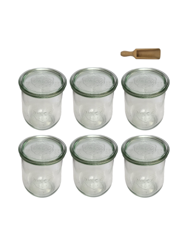Słoiki i Dodatki - Słoiki WECK 6szt/ szklane wieko, miarka słoik 1l 1062ml TULIP - product 3
