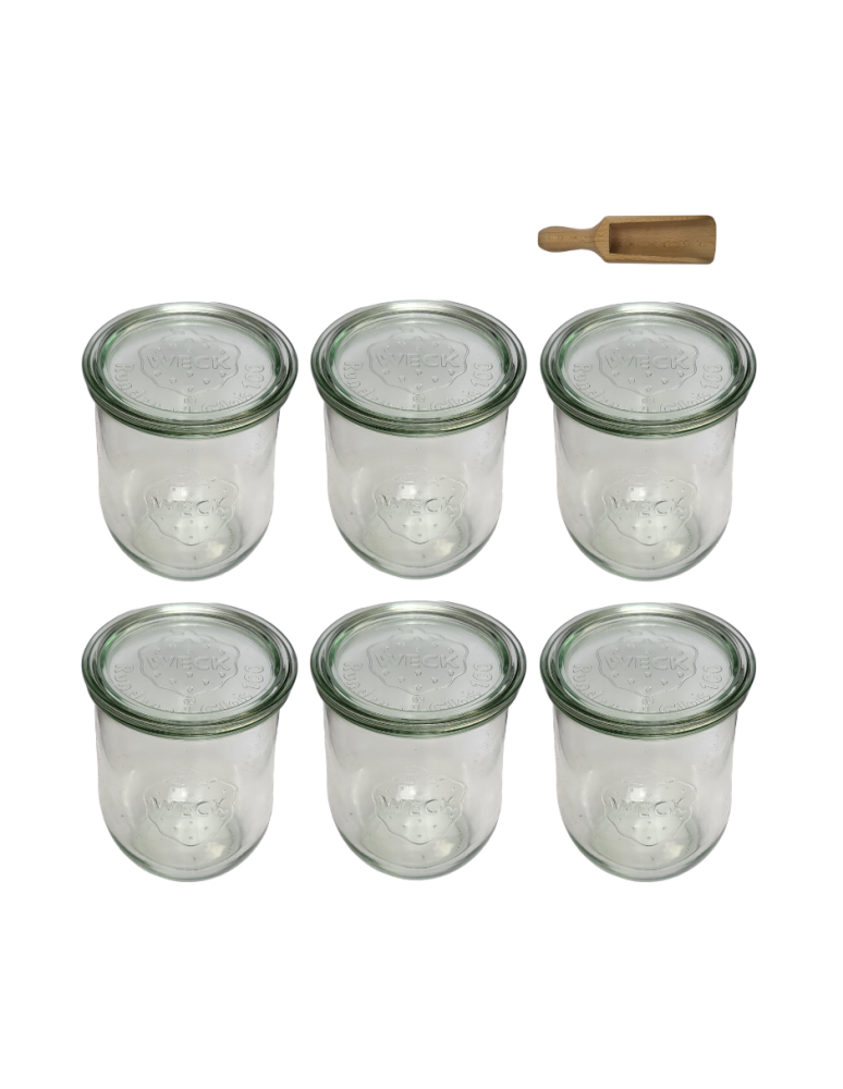 Słoiki i Dodatki - Słoiki WECK 6szt/ szklane wieko, miarka słoik 1l 1062ml TULIP - product b2b.wamar.biz 3