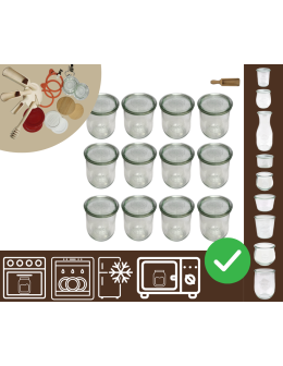 Słoiki WECK 12szt/ szklane wieko, miarka słoik 1l 1062ml TULIP