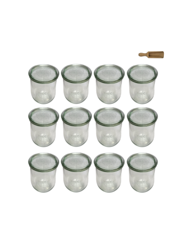 Słoiki i Dodatki - Słoiki WECK 12szt/ szklane wieko, miarka słoik 1l 1062ml TULIP - product 3