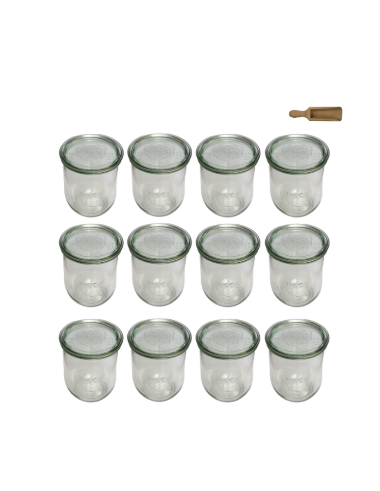 Słoiki i Dodatki - Słoiki WECK 12szt/ szklane wieko, miarka słoik 1l 1062ml TULIP - product b2b.wamar.biz 3