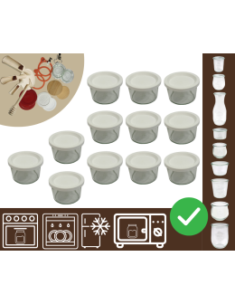 Słoiki WECK 12szt / plastikowe wieko słoik 200ml MOLD