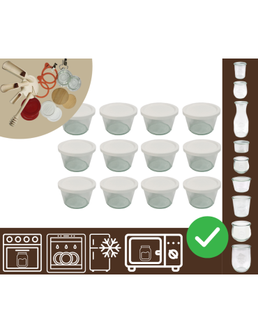 Słoiki WECK 12szt/ plastikowe wieko słoik 370ml MOLD
