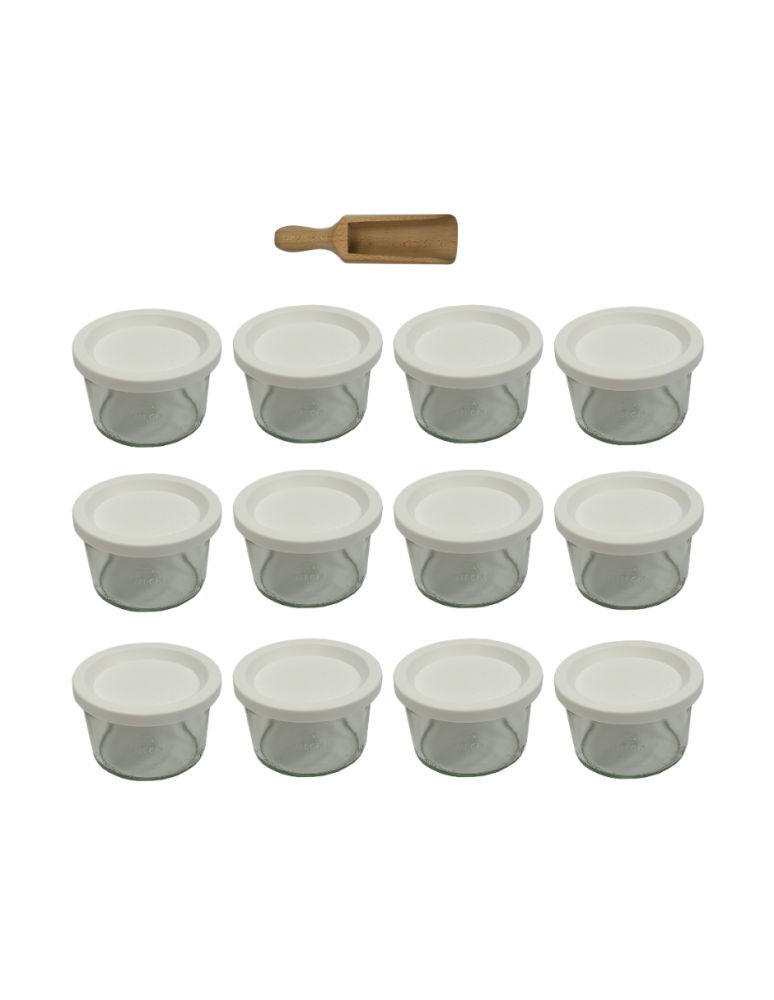 Słoiki i Dodatki - Słoiki WECK 12szt / plastikowe wieko, miarka słoik 200ml MOLD - product b2b.wamar.biz 3