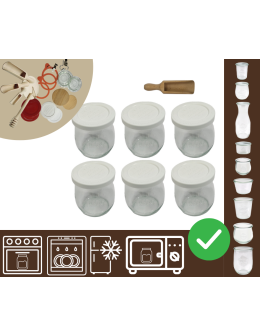 Słoiki WECK 6szt/ plastikowe wieko, miarka słoik 220ml TULIP