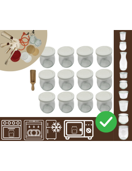 Słoiki WECK 12szt/ plastikowe wieko, miarka słoik 220ml TULIP