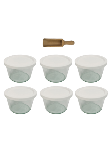 Słoiki i Dodatki - Słoiki WECK 6szt/ plastikowe wieko, miarka słoik 370ml MOLD - product 3