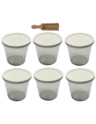 Słoiki i Dodatki - Słoiki WECK 6szt/ plastikowe wieko, miarka słoik 580ml MOLD - produkt 3