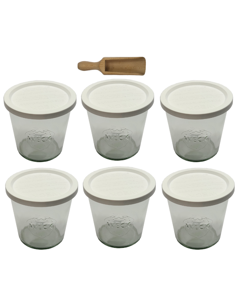 Słoiki i Dodatki - Słoiki WECK 6szt/ plastikowe wieko, miarka słoik 580ml MOLD - produkt b2b.wamar.biz 3