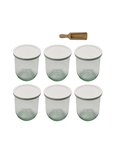 Słoiki i Dodatki - Słoiki WECK 6szt/ plastikowe wieko, miarka słoik 1l 1062ml TULIP - product 3