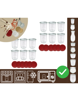 Słoiki WECK x12 / silikonowe wieko słoik 160ml MOLD