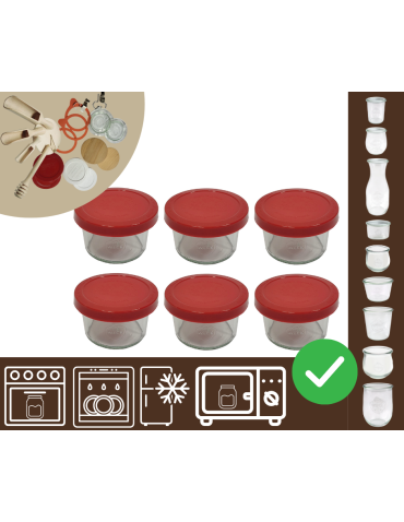 Słoiki WECK 6szt / silikonowe wieko słoik 200ml MOLD