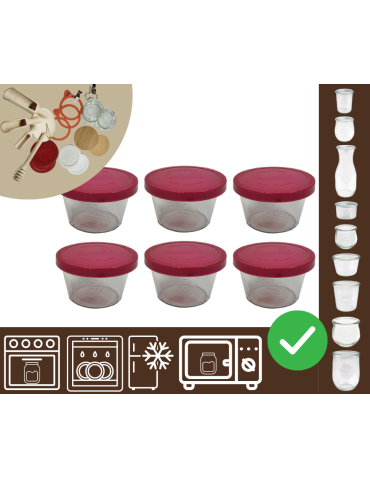 Słoiki WECK 6szt/ silikonowe wieko słoik 370ml MOLD