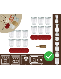 Słoiki WECK x12 / silikonowe wieko, miarka słoik 160ml MOLD