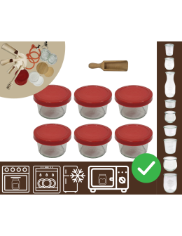 Słoiki WECK 6szt / silikonowe wieko, miarka słoik 200ml MOLD