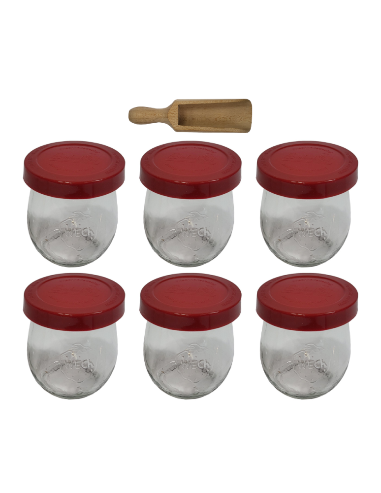 Słoiki i Dodatki - Słoiki WECK 6szt/ silikonowe wieko, miarka słoik 220ml TULIP - product b2b.wamar.biz 3