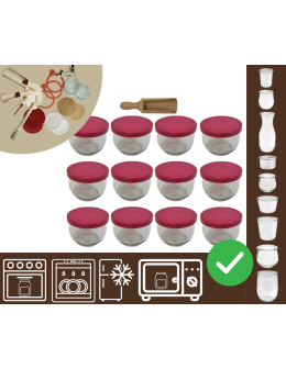 Słoiki WECK 12szt/ silikonowe wieko, miarka słoik 370ml TULIP