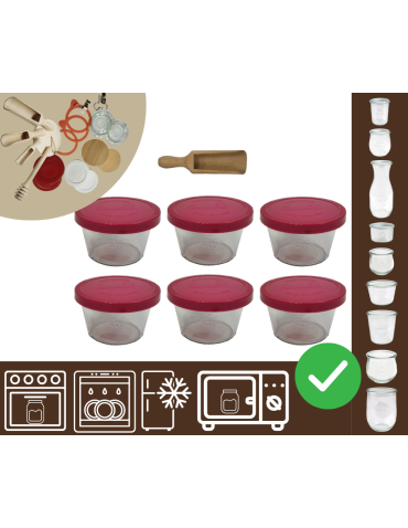 Słoiki WECK 6szt/ silikonowe wieko, miarka słoik 370ml MOLD