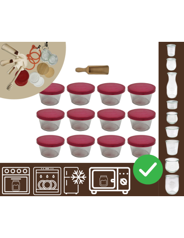Słoiki WECK 12szt/ silikonowe wieko, miarka słoik 370ml MOLD