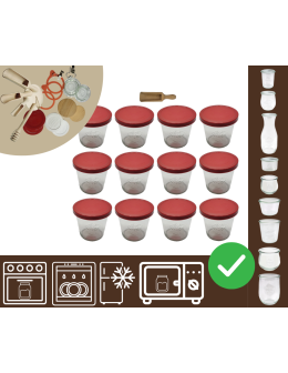 Słoiki WECK 12szt/ silikonowe wieko, miarka słoik 580ml MOLD