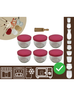 Słoiki WECK 6szt/ silikonowe wieko, miarka słoik 580ml TULIP