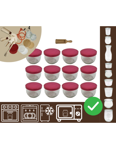 Słoiki WECK 12szt/ silikonowe wieko, miarka słoik 580ml TULIP