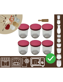 Słoiki WECK 6szt/ silikonowe wieko, miarka słoik 1l 1062ml TULIP