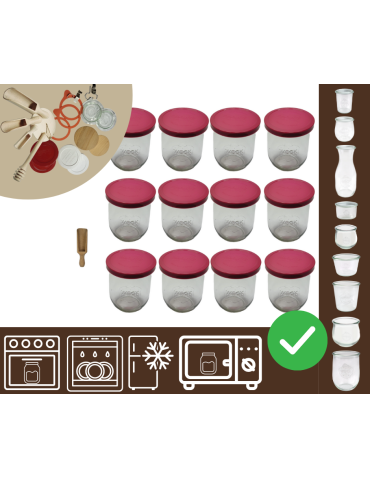 Słoiki WECK 12szt/ silikonowe wieko, miarka słoik 1l 1062ml TULIP