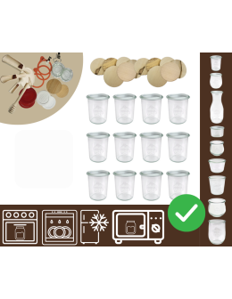 Słoiki WECK x12 / drewniane wieko słoik 160ml MOLD