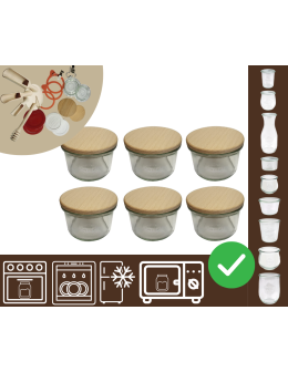 Słoiki WECK 6szt / drewniane wieko słoik 200ml MOLD