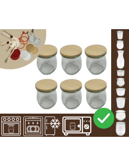 Słoiki WECK 6szt/ drewniane wieko słoik 220ml TULIP